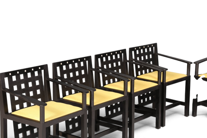 8x seltene Cassina Stühle DS3 Stuhlset By Charles Rennie Mackintosh Armlehnstuhl Küchenstühle