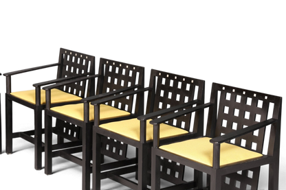 8x seltene Cassina Stühle DS3 Stuhlset By Charles Rennie Mackintosh Armlehnstuhl Küchenstühle