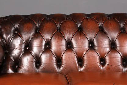 Wunderschönes Original Chesterfield Centurion 3-Sitzer Sofa Echt Leder Couch Englisch Polstersofa Antik Vintage