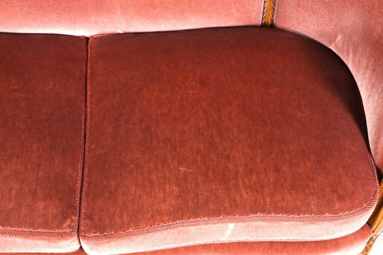 Magnifique canapé Chippendale, canapé de style baroque, tissu velours, méridienne 2 places