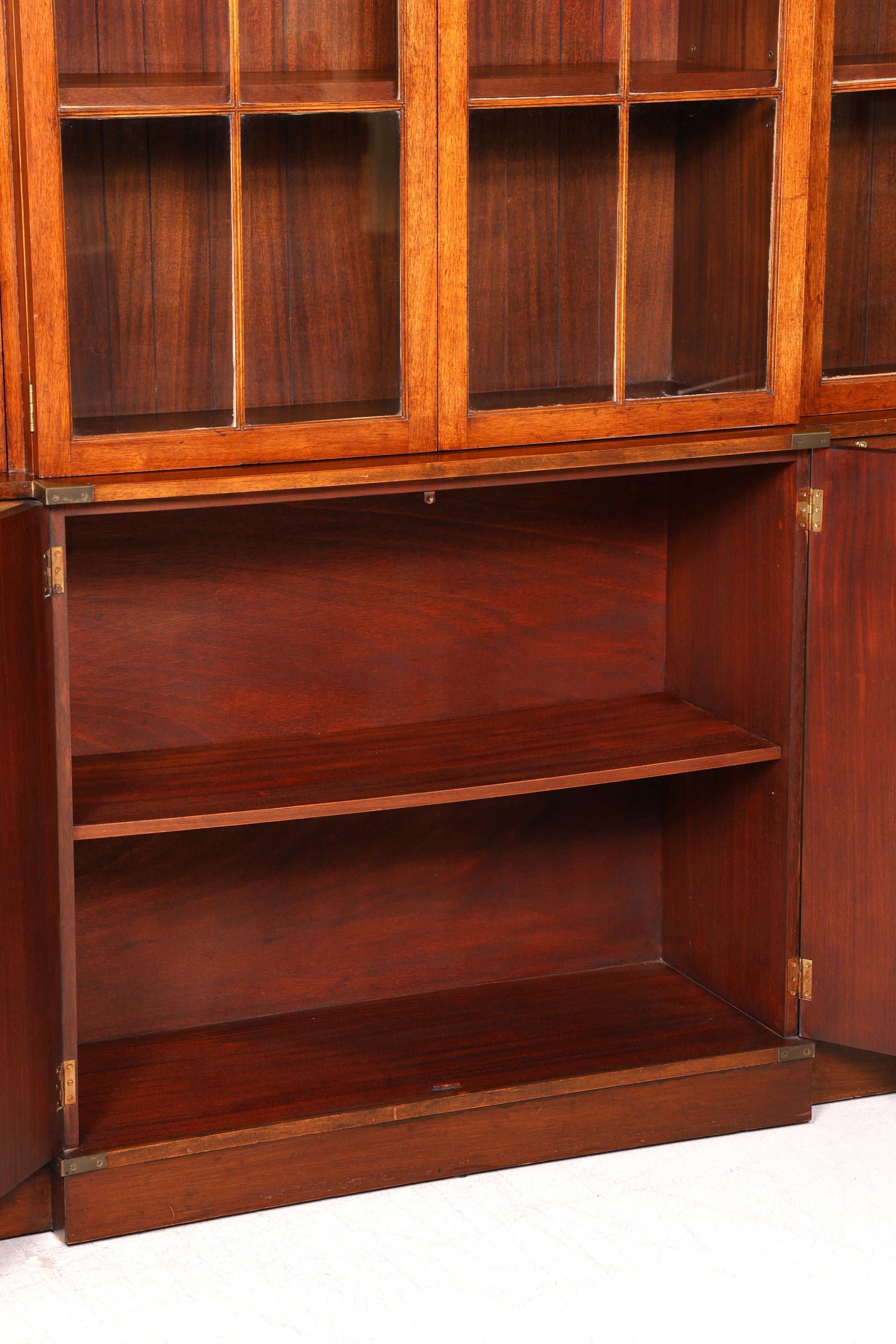 Wunderschöner Maritimer Vitrinenschrank Englisch Bibliothek Bücherschrank Buffet Antik Massiv Echt Holz Schrank UK Vintage