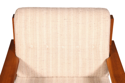 Schlichter Mid Century Sessel Danish Design Armlehnsessel echt Holz Relax Sessel 1 von 2