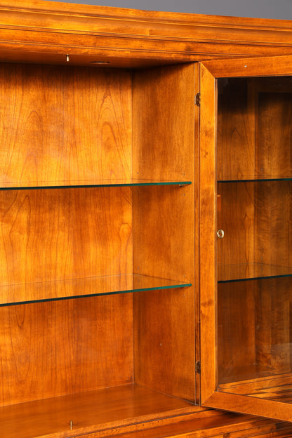 Wunderschöne Original Selva Vitrine Villa Borghese Antik Massivholz Buffet Schrank Bibliothek Glasvitrine Made in Italy
