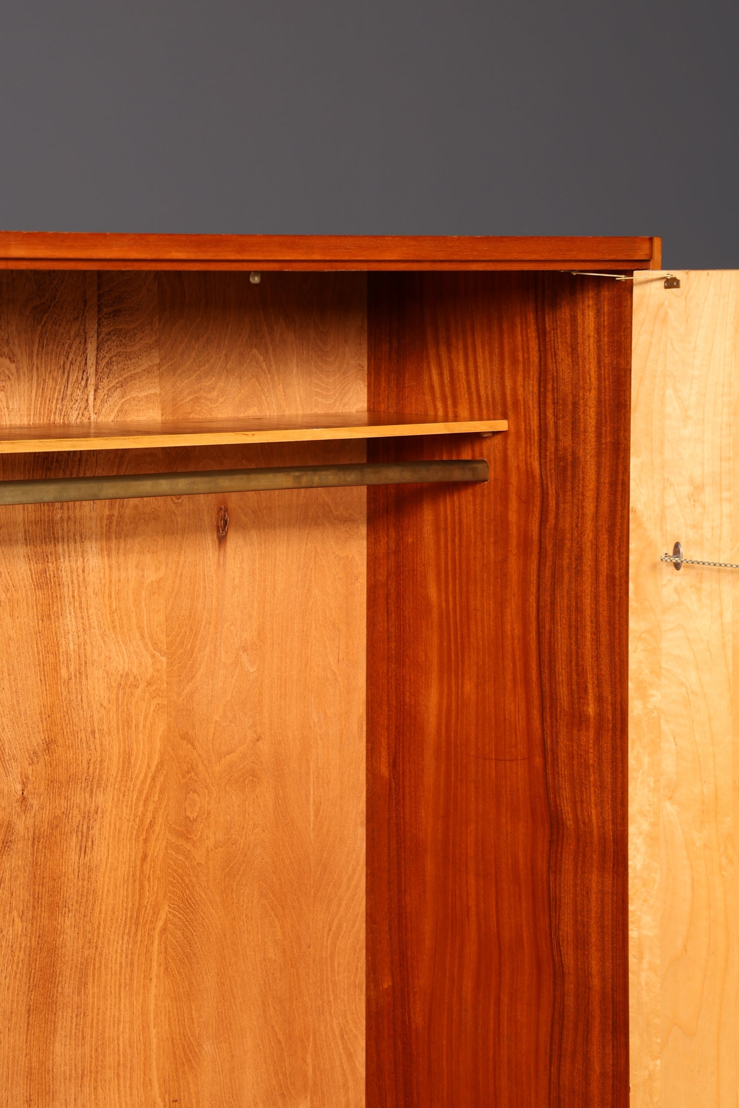 Stunning XL Mid-Century wardrobe Vintage cabinet Retro linen cupboard hallway cabinet bedroom