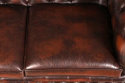 Magnifique canapé Chesterfield Centurion original 2 places en cuir véritable d’Angleterre
