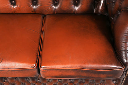 Magnifique canapé Chesterfield Centurion original 3 places, cuir véritable, canapé anglais, canapé rembourré, antique vintage