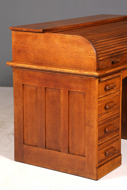Wunderschöner Sekretär im Bauhaus Stil Rollladen Sekretär Art Deco Schreibtisch Office Table Vintage