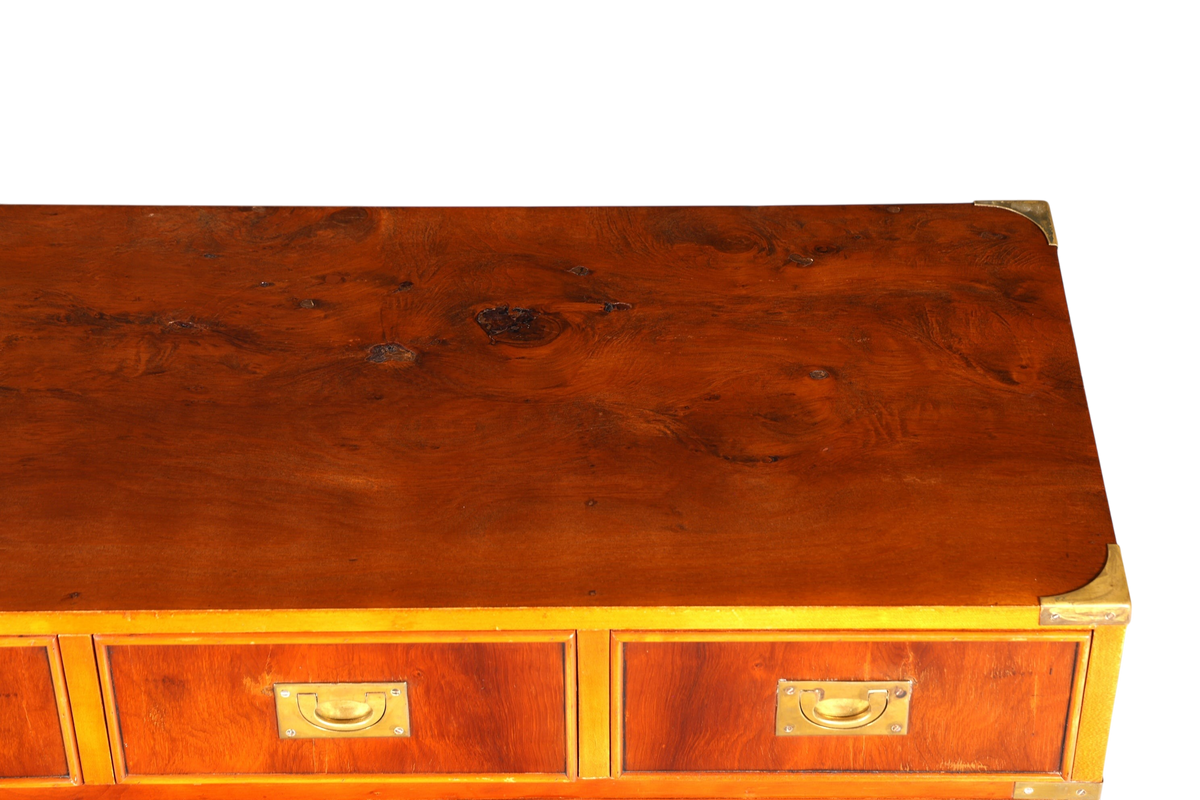 Traumhaftes XXL Maritim Sideboard Englische Schiffs Kommode Englisch Antik Schrank Military Chest