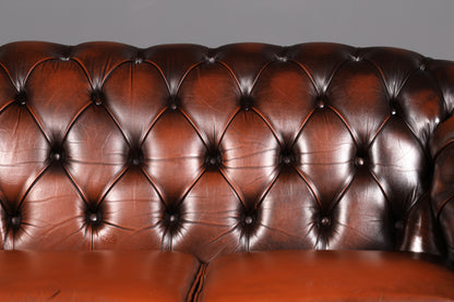 Wunderschönes Original Chesterfield Centurion 3-Sitzer Sofa Echt Leder Couch Englisch Polstersofa Antik Vintage
