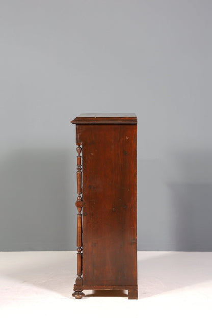Wunderschöner Gründerzeit Sekretär Vertiko Nussbaum Highboard Louis Philippe Kommode Sekretär Schrank um 1880
