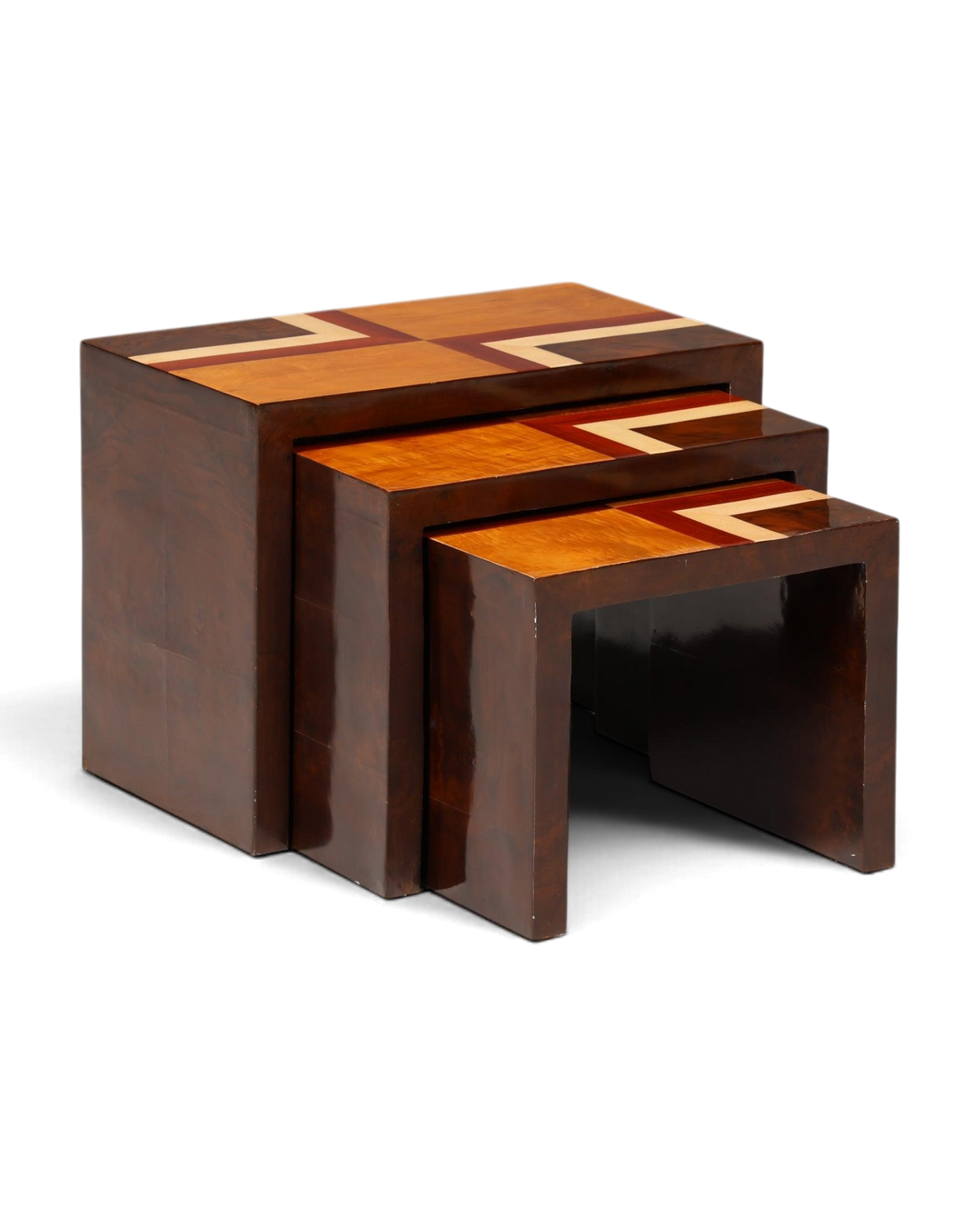 Wunderschöner Art Deco Stil Beistelltische 3er Satz Ablagetisch Couchtisch Set
