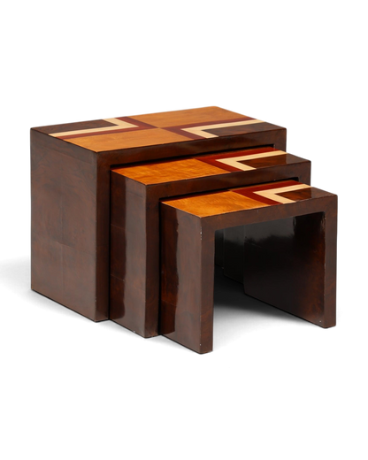 Wunderschöner Art Deco Stil Beistelltische 3er Satz Ablagetisch Couchtisch Set