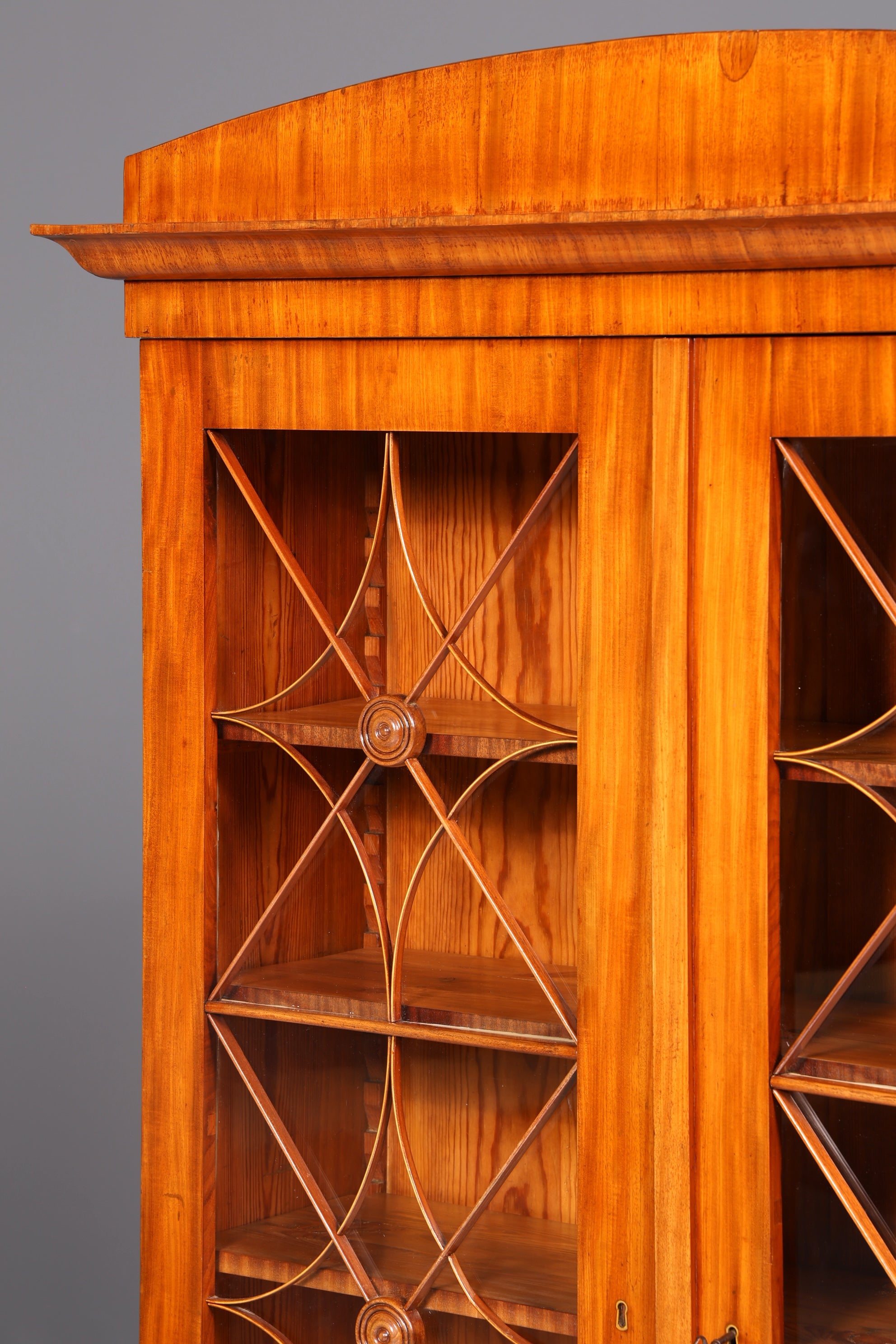 Beeindruckende Biedermeier Vitrine Glasvitrine Bücherschrank Bibliothek Art Deco Bücherregal Antik Massivholz