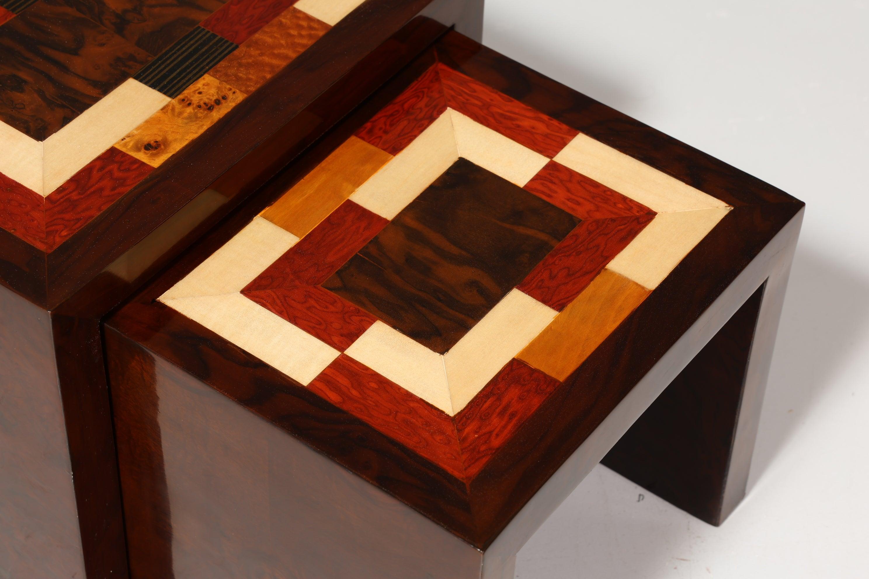 Traumhafte Art Deco Stil Beistelltische 3er Satz Ablagetisch Couchtisch Set