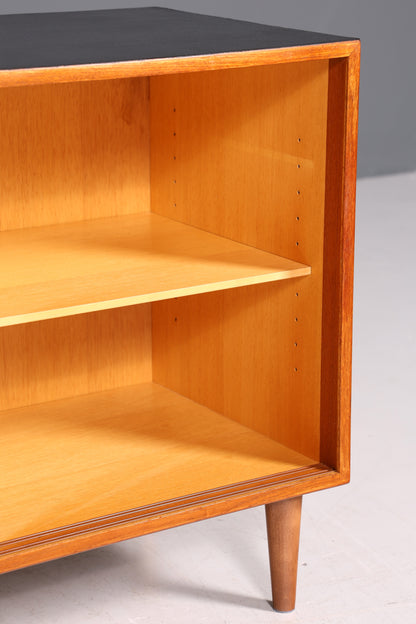 Meuble de style mid-century en teck avec portes coulissantes, commode, buffet, meuble d&