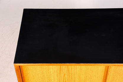 Meuble de style mid-century en teck avec portes coulissantes, commode, buffet, meuble d&