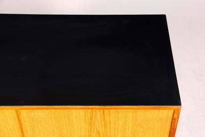 Meuble de style mid-century en teck avec portes coulissantes, commode, buffet, meuble d&