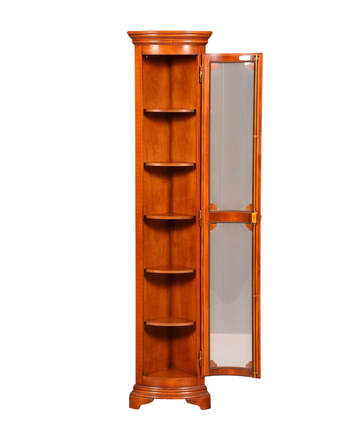 Hauptstadt Möblerei Selva Eckvitrine aus Holz mit verglaster Sprossentür im antiken Vintage-Stil