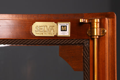 Wunderschöne Eckvitrine der Marke Selva Eckschrank Glasvitrine Vitrine Echt Holz Antik Vintage