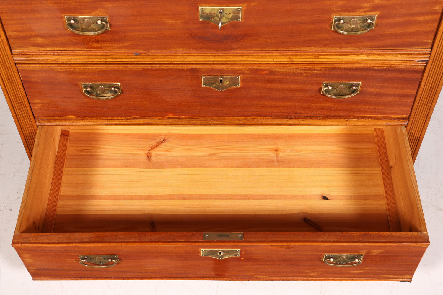 Magnifique buffet ancien Art Nouveau avec miroir, commode d&