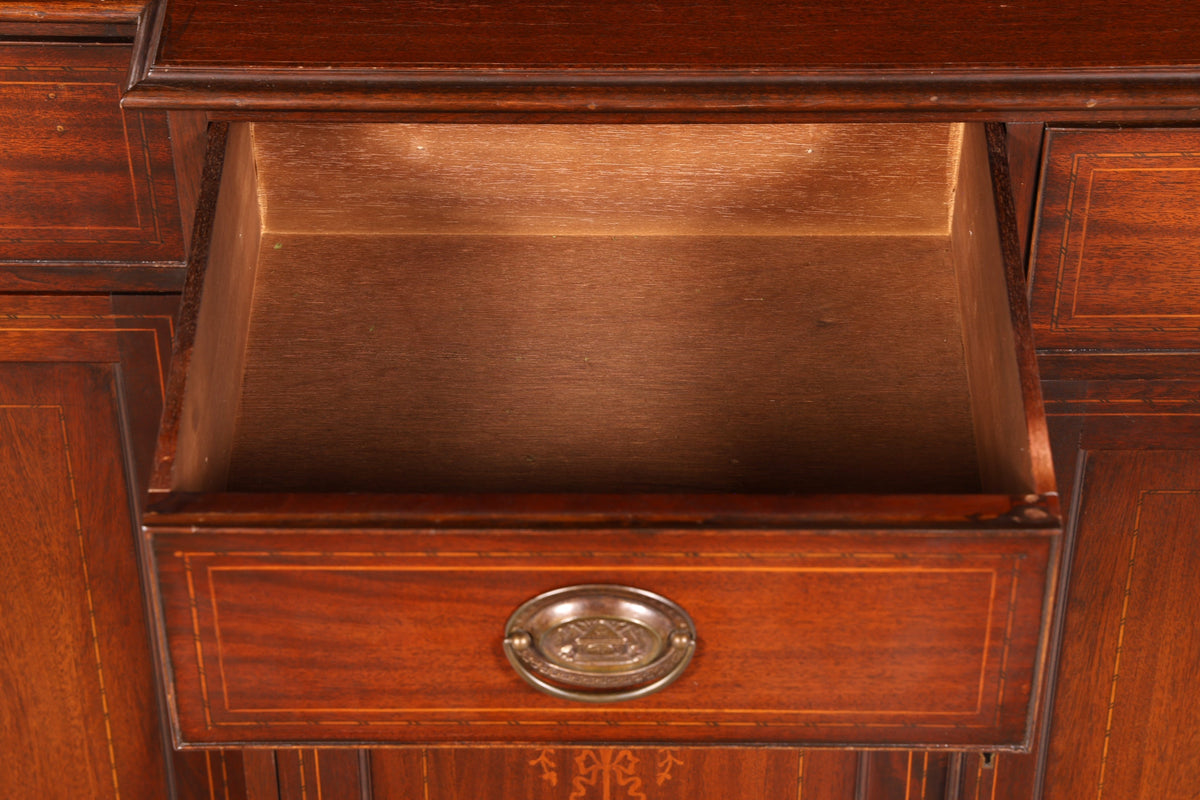 Impressionnante vitrine anglaise en acajou, bibliothèque, meuble à livres, vitrine, buffet, armoire, ancienne, vintage