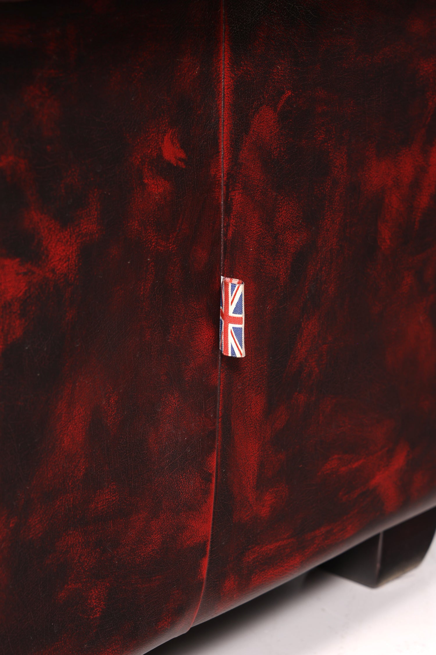 Magnifique canapé Chesterfield original 2 places, style anglais, cuir bordeaux, 2 places, 2 sur 2