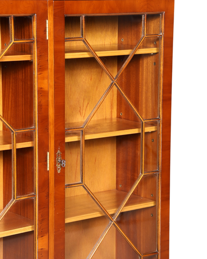 Magnifique vitrine anglaise en if, bibliothèque, vitrine, buffet, bibliothèque, ancienne, vintage