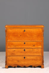 Stilvoller Biedermeier Sekretär um 1860 Vertiko Antik Kommode Louis Philippe Schreibkommode