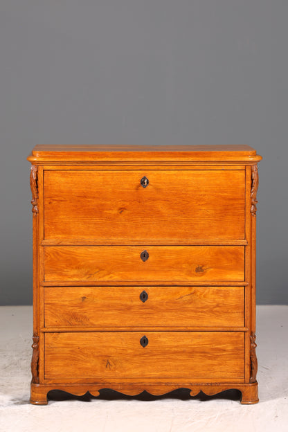 Stilvoller Biedermeier Sekretär um 1860 Vertiko Antik Kommode Louis Philippe Schreibkommode