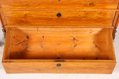 Stilvoller Biedermeier Sekretär um 1860 Vertiko Antik Kommode Louis Philippe Schreibkommode