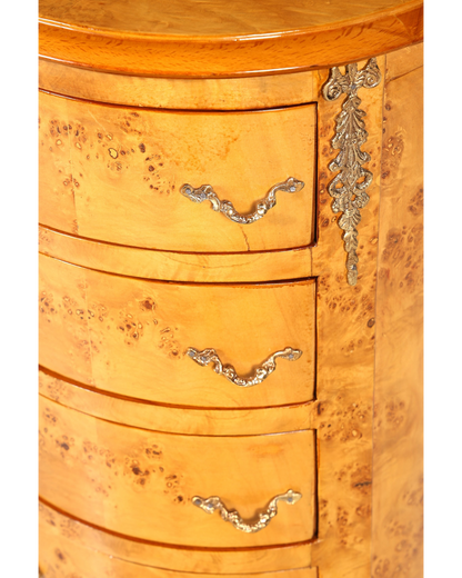 Traumhafte Barock Stil Kommode Antik Stil Louis XV Vertiko Birke Highboard Schubladenkommode