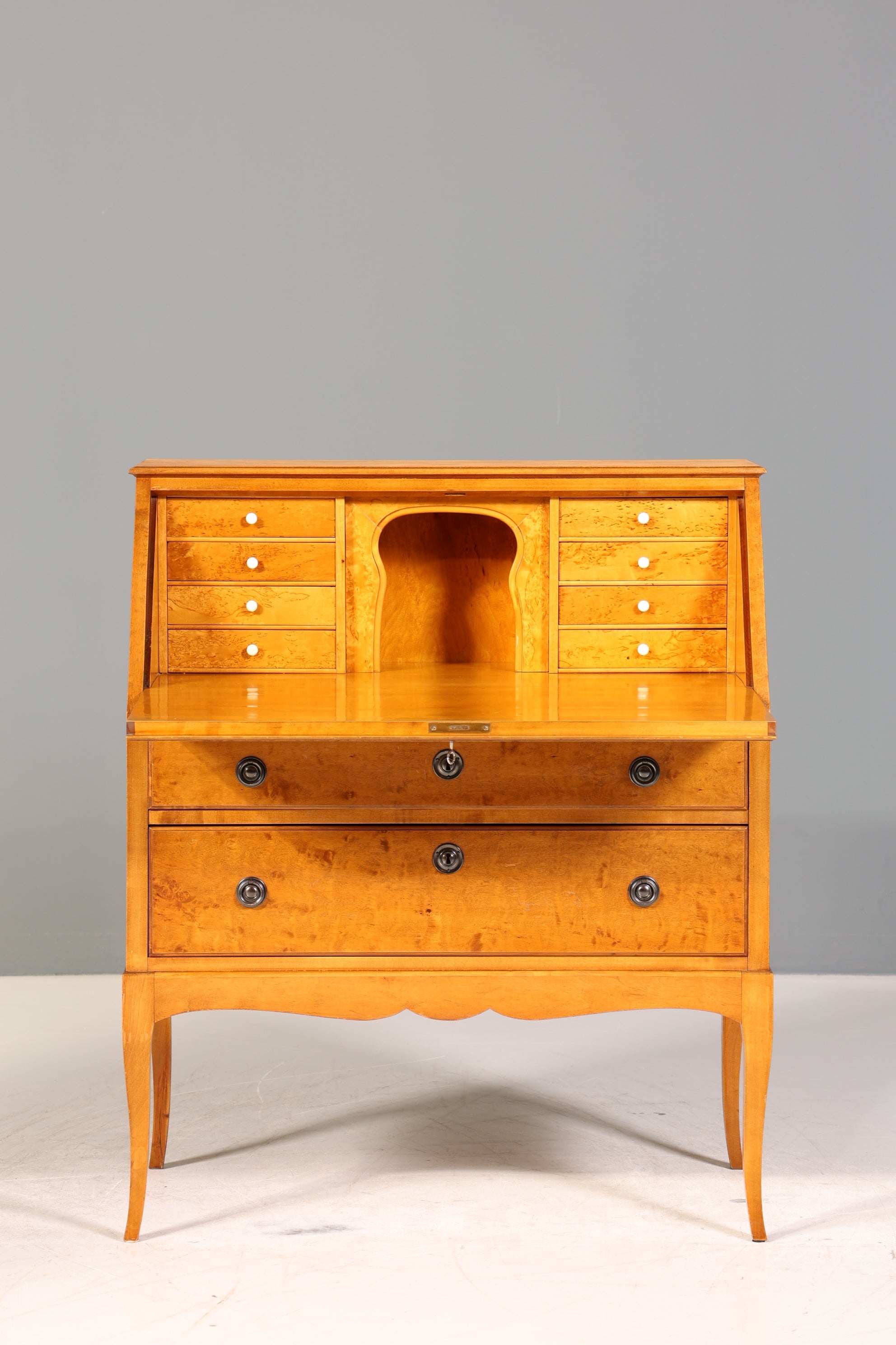 Traumhafter Sekretär um 1946 Büro Kommode echt Holz Schreibtisch Bürokommode