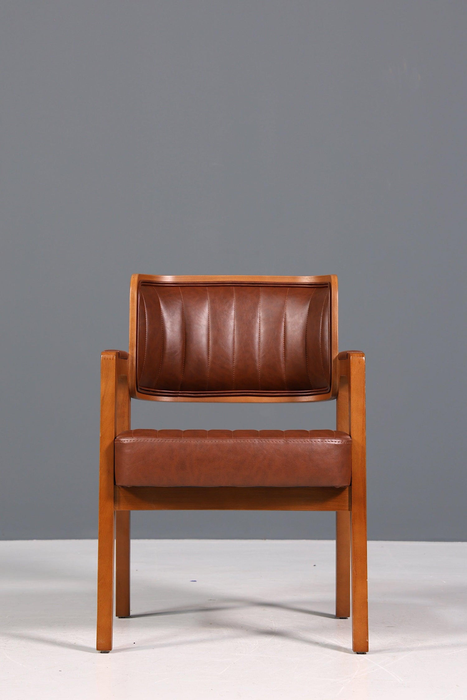 Edler Armlehnstuhl "LIMA" Esszimmerstuhl mit Korbgeflecht in Braun Polsterstuhl Küchenstuhl Sekretär Stuhl