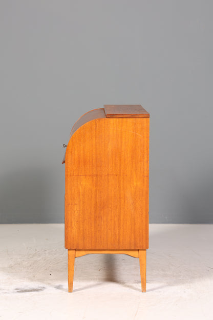 Wunderschöner Mid Century Rollladen Sekretär echt Holz Büro Schrank Vintage Schreibkommode