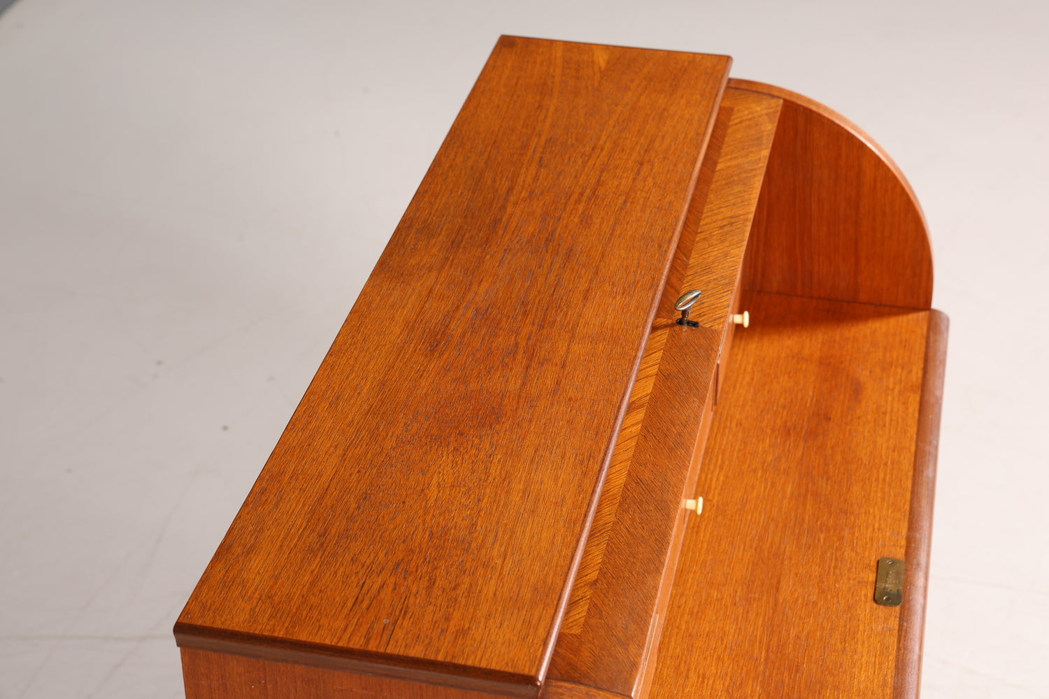 Wunderschöner Mid Century Rollladen Sekretär echt Holz Büro Schrank Vintage Schreibkommode