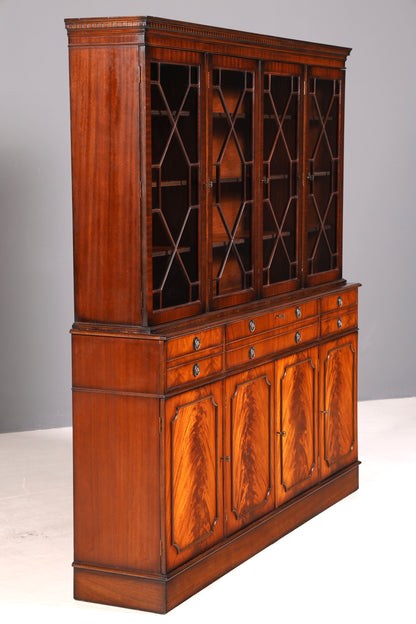 G718 Finish Wunderschöne Englische Vitrine Bibliothek Sekretär echt Holz Antik Schrank Regal (Kopie)