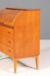 Wunderschöner Mid Century Rollladen Sekretär echt Holz Büro Schrank Vintage Schreibkommode