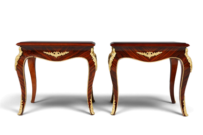 2x Traumhafte Barock Stil Louis XV Couchtische Antik Stil Ablagetische