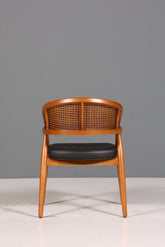 Edler Korbgeflecht Esszimmer Stuhl "Malibu Black Plus" Küchenstuhl Armlehnstuhl Buche Sekretär Stuhl