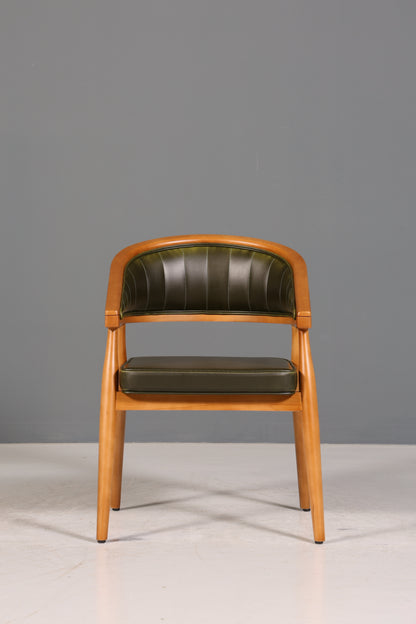 Edler Korbgeflecht Esszimmer Stuhl "Malibu Plus Green" Küchenstuhl Armlehnstuhl Buche Sekretär Stuhl