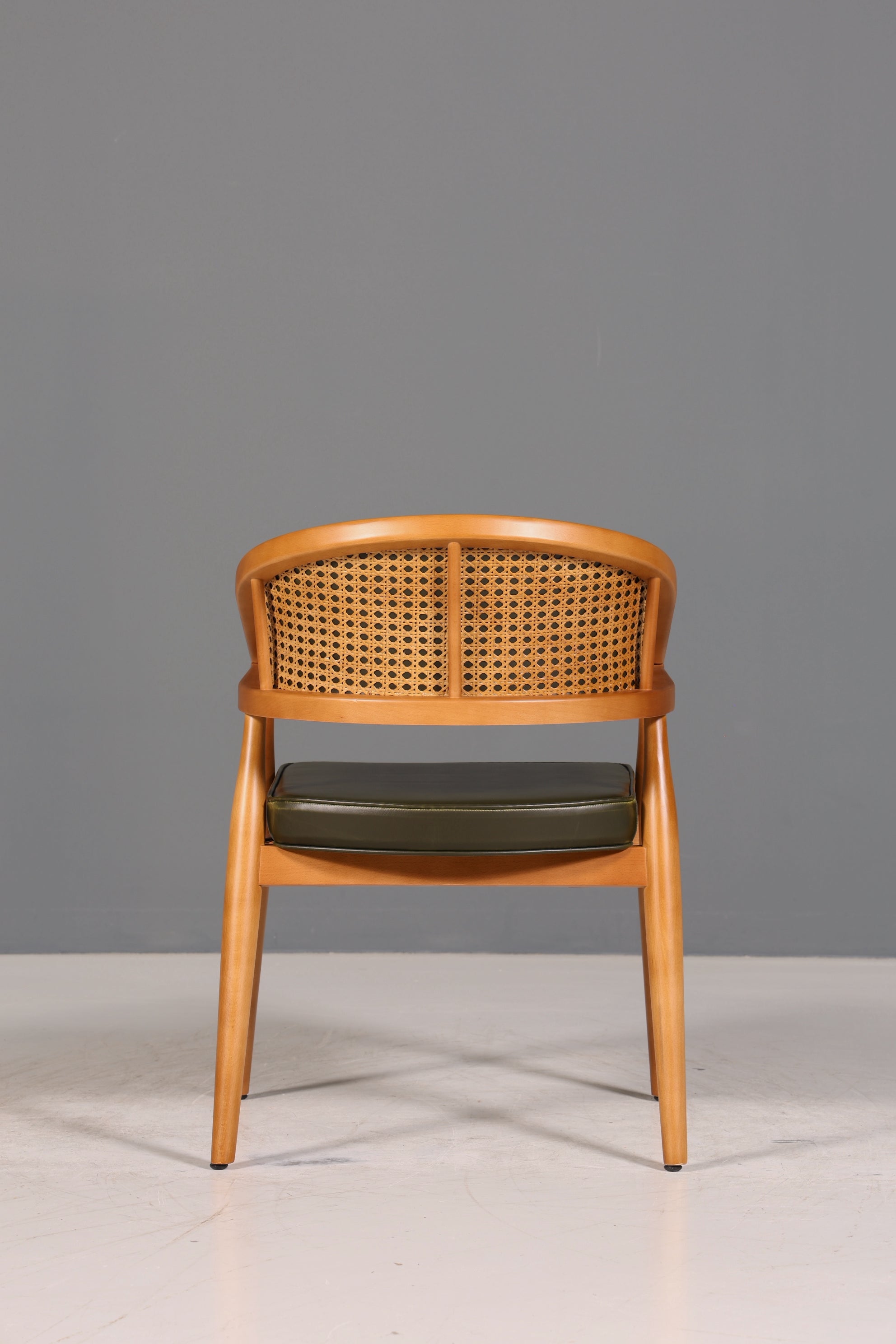 Edler Korbgeflecht Esszimmer Stuhl "Malibu Plus Green" Küchenstuhl Armlehnstuhl Buche Sekretär Stuhl