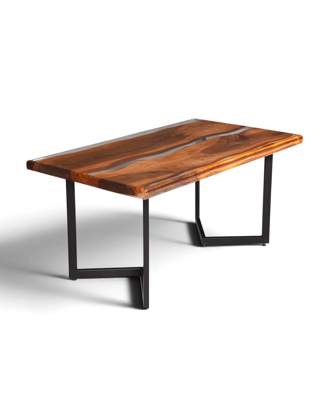 Beeindruckender Epoxidharz Tisch 160-90cm Nussbaum Esszimmer Tisch Epoxy Esstisch Küchentisch