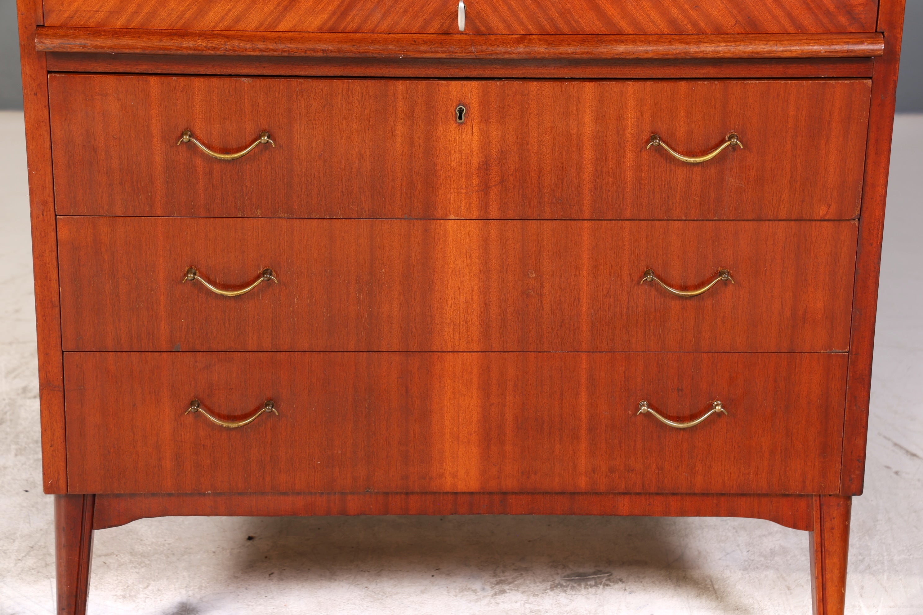 Traumhafter Mid Century Rollladen Sekretär Danish Design echt Holz Rollladen Kommode