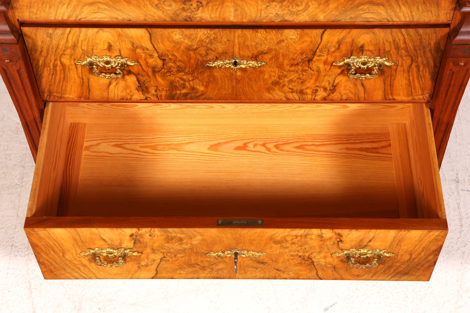 G071 Finish cm Wunderschöne Gründerzeit Kommode Louis Philippe Nussbaum Schubladen Kommode Sideboard um 1880