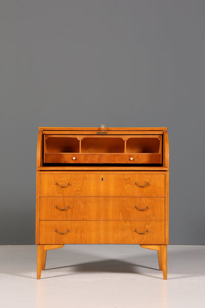 Wunderschöner Mid Century Rollladen Sekretär echt Holz Büro Schrank Vintage Schreibkommode