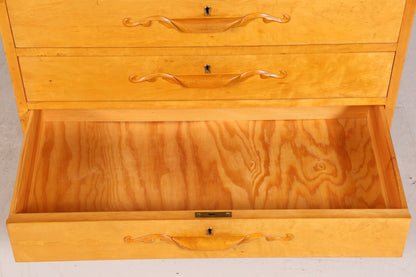 Edler Sekretär um 1930 Büro Kommode Kirschholz Sekretär Schreibtisch Kommode