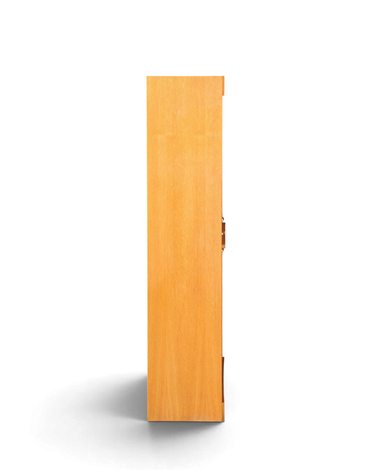 Hauptstadt Möblerei Rollladenschrank aus massivem hellem Holz im Bauhaus Stil, Seitenansicht