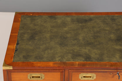 Edler Maritimer Schreibtisch Englischer Military Chest Bürotisch Office Table