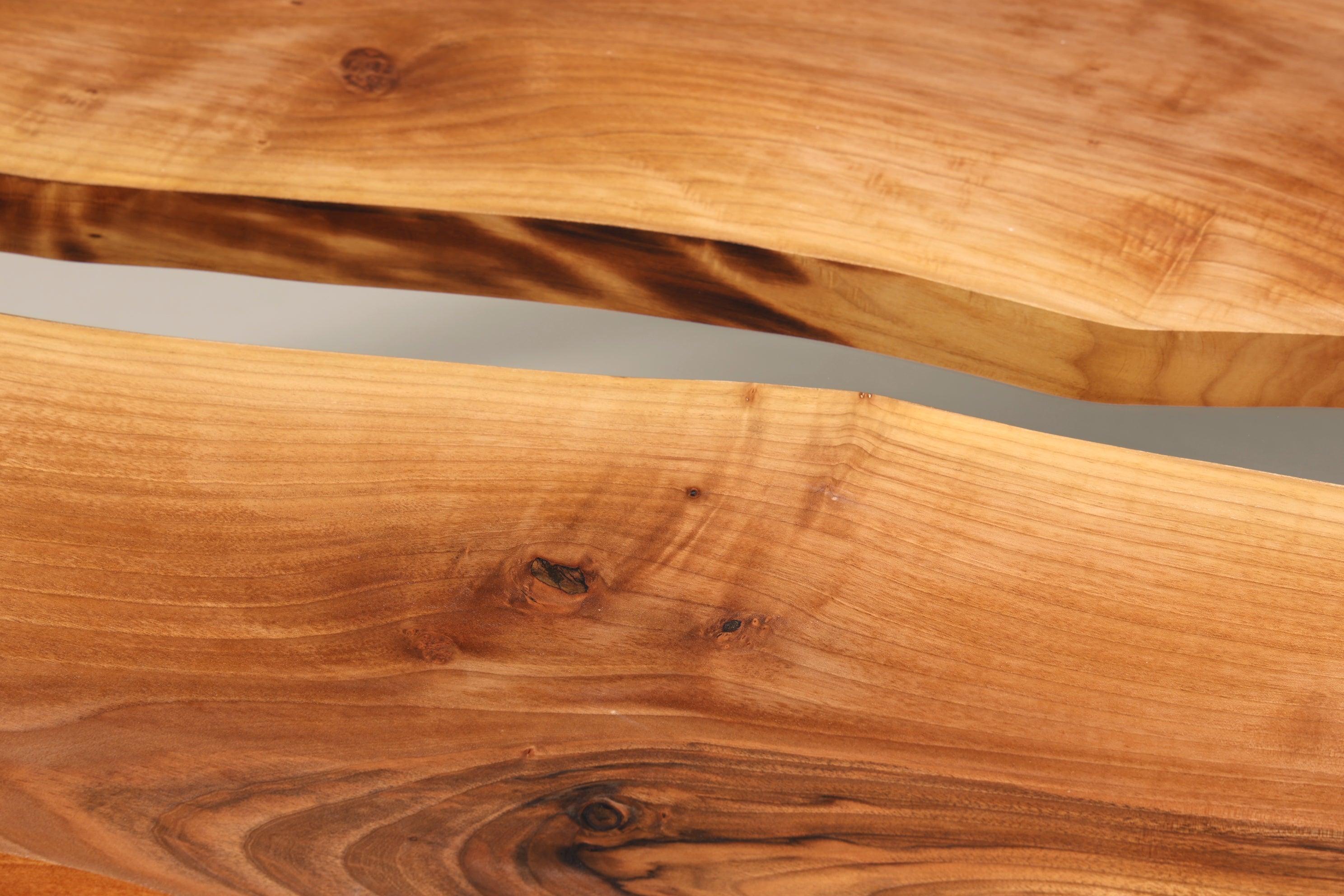 Wunderschöner Epoxidharz Tisch 220-90 cm Epoxy Nussbaum massiv Holz Esszimmer Tisch