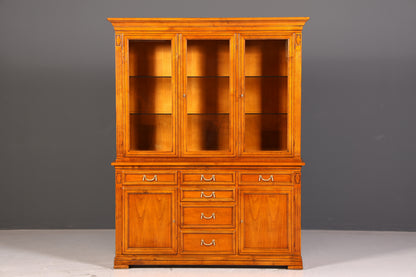 Wunderschöne Original Selva Vitrine Villa Borghese massiv Holz Buffet Schrank Bibliothek